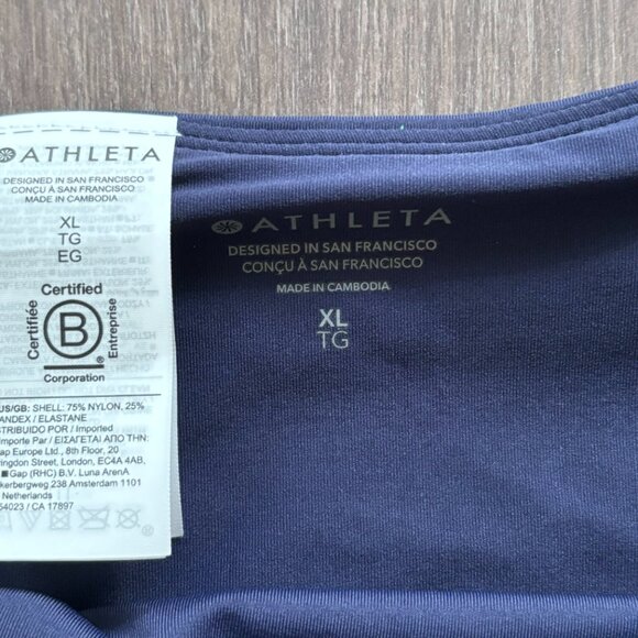 NWT ATHLETA Navy "Tidal Swim Skirt" - Picture 7 of 11
